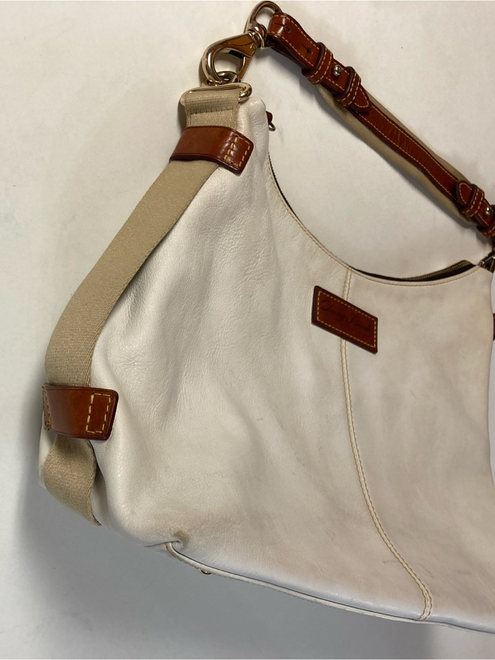Vintage Dooney & Bourke Juliette White Leather Purse - Picture 8 of 15